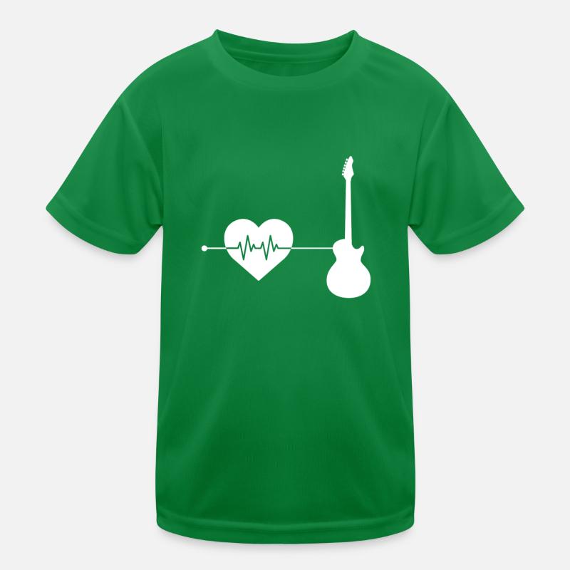 E Guitar Heartbeat Kids Functional T-Shirt