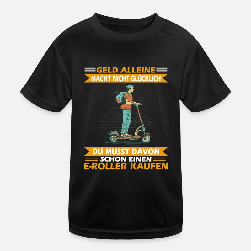 E-Roller Roller E-Scooter Kinder Funktions-T-Shirt