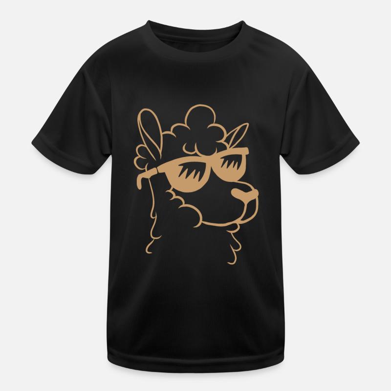 Llama Farmer Alpaca Llama - Cute Llama Head Llama Kids Functional T-Shirt