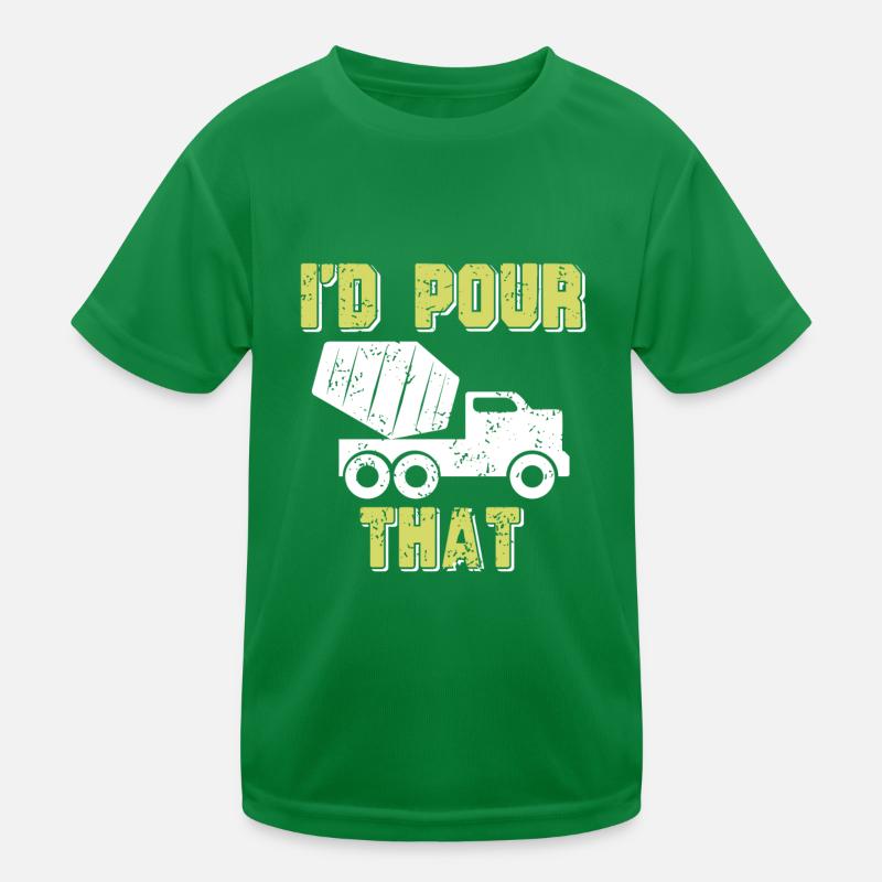 Conception de construction en béton pour les travailleurs de la construction et les chantiers de construction T-shirt sport Enfant