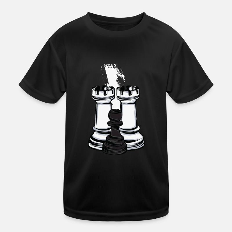 Schach Turm und Bauer Kinder Funktions-T-Shirt