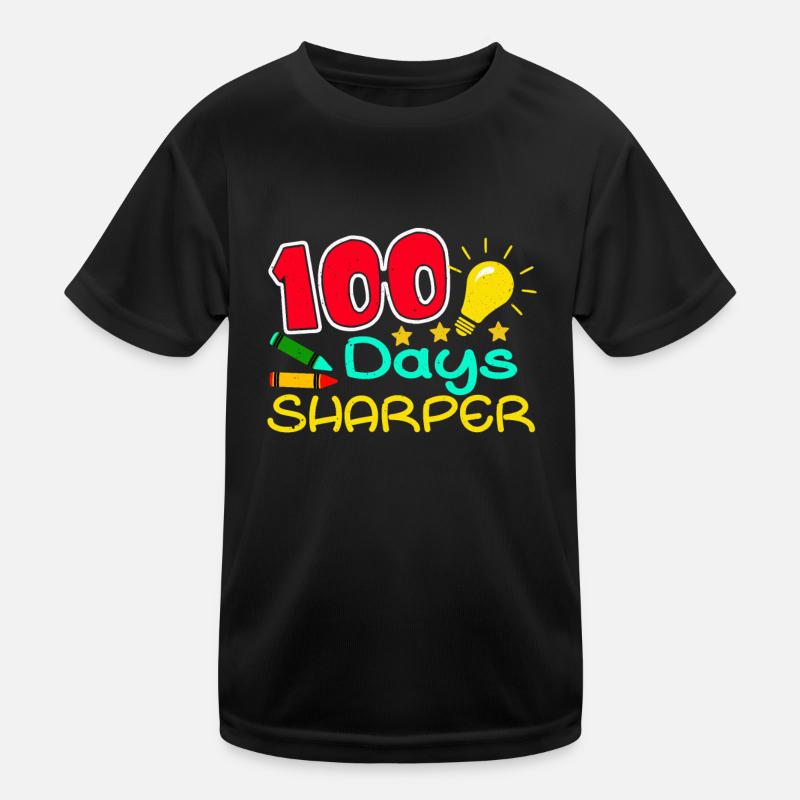 Student 100th Day Sharper 100 Days Of School Kids Functional T-Shirt