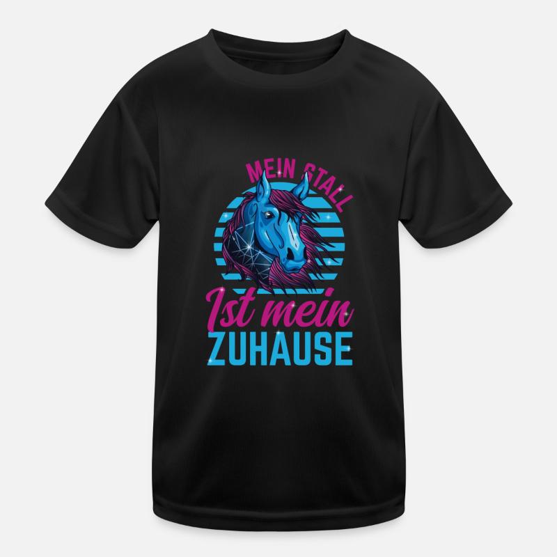 Pferdemädchen Pferd Der Stall ist mein Zuhause Kinder Funktions-T-Shirt
