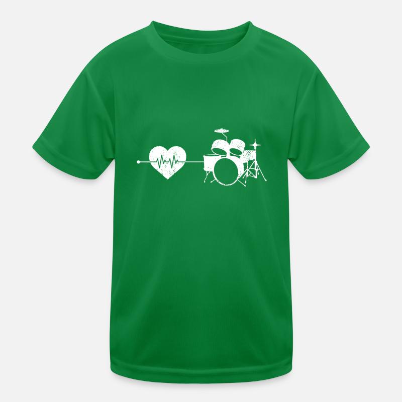 Schlagzeug Herzschlag Kinder Funktions-T-Shirt