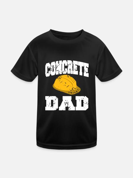 Conception de construction en béton pour les travailleurs de la construction et les chantiers de construction - T-shirt sport Enfant - noir - Devant
