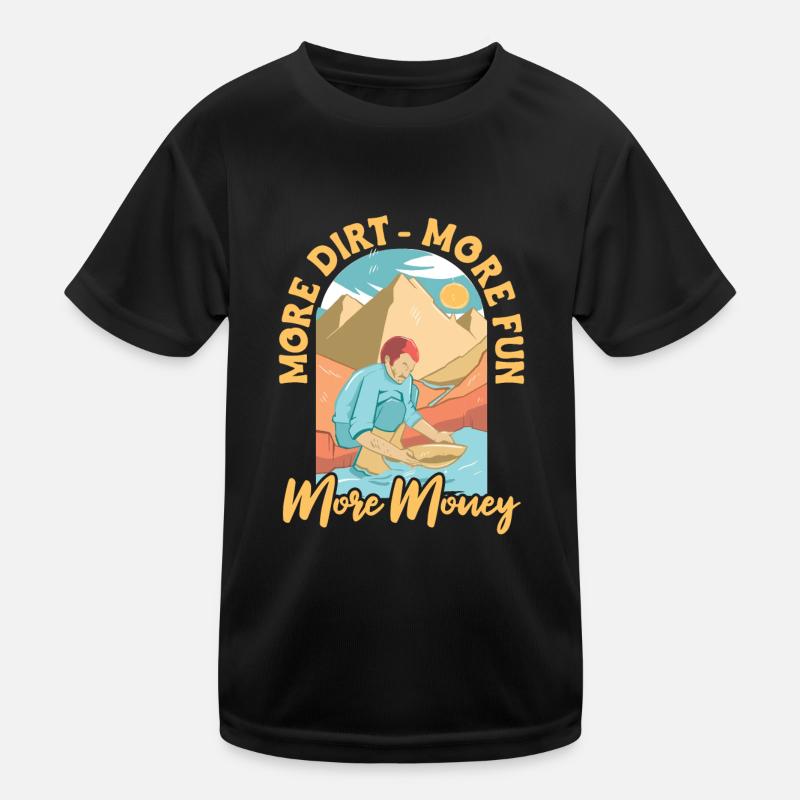 Prospectors Digging Treasure Kids Functional T-Shirt