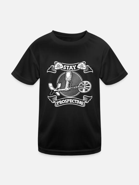 Prospectors Digging Treasure - Kids Functional T-Shirt - black - Front