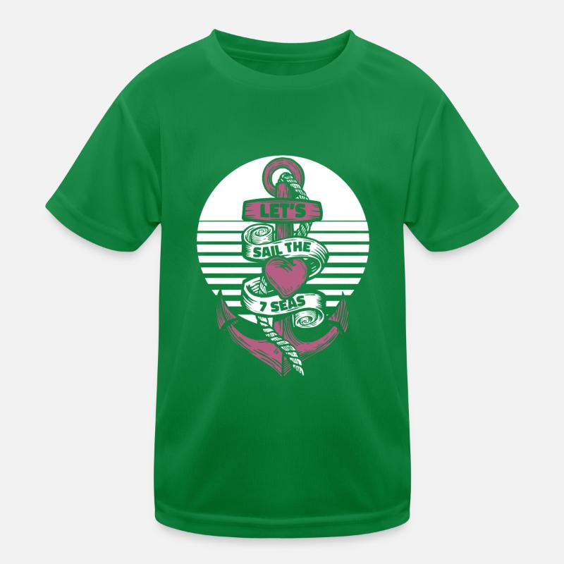Sailing Sailboat Kids Functional T-Shirt