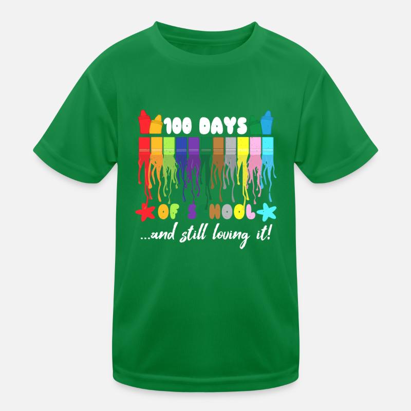 Farbe 100. Tag Immer noch Liebe 100 Tage Schule Kinder Funktions-T-Shirt
