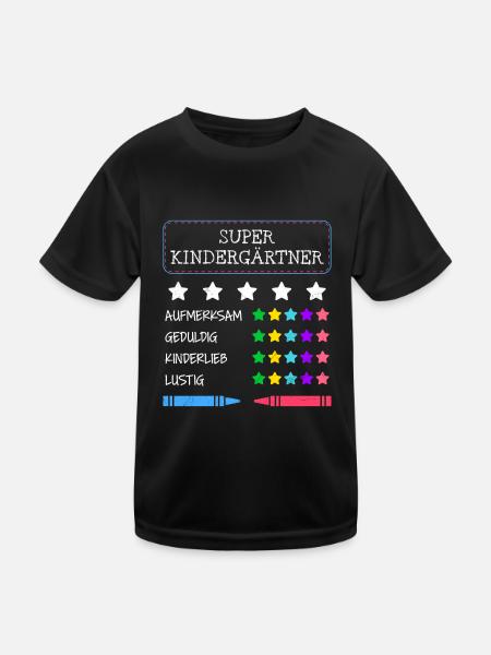 Définition Je suis un super enseignant de maternelle - T-shirt sport Enfant - noir - Devant