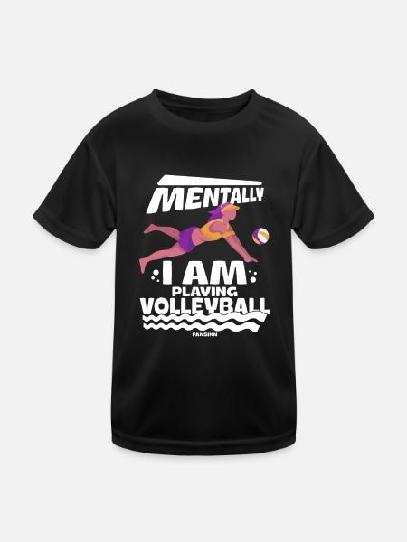 Volleyball Beach Volleyball Gift Beach - Kids Functional T-Shirt - black - Front