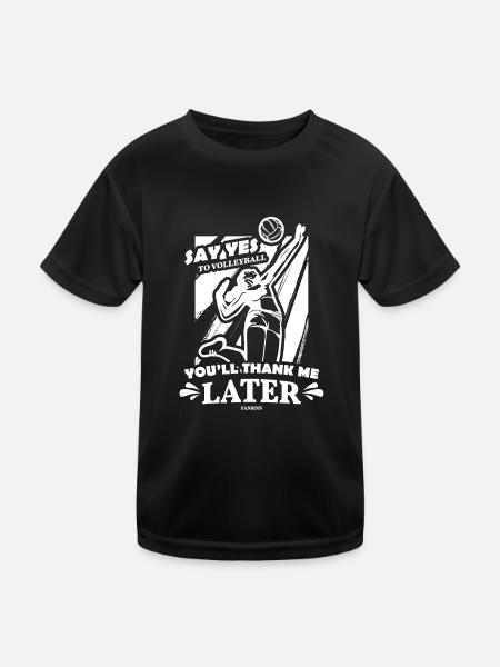 Volleyball Beach Volleyball Gift Beach - Kids Functional T-Shirt - black - Front