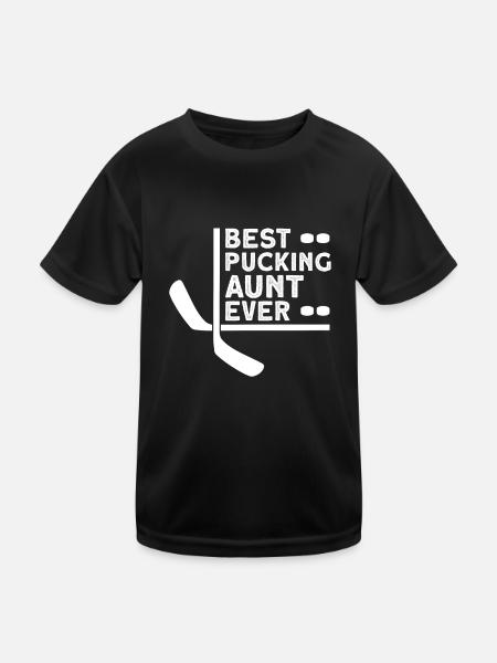 Eishockey-spieler Lustiger Eishockey-team-tormann - Kinder Funktions-T-Shirt - Schwarz - Vorne