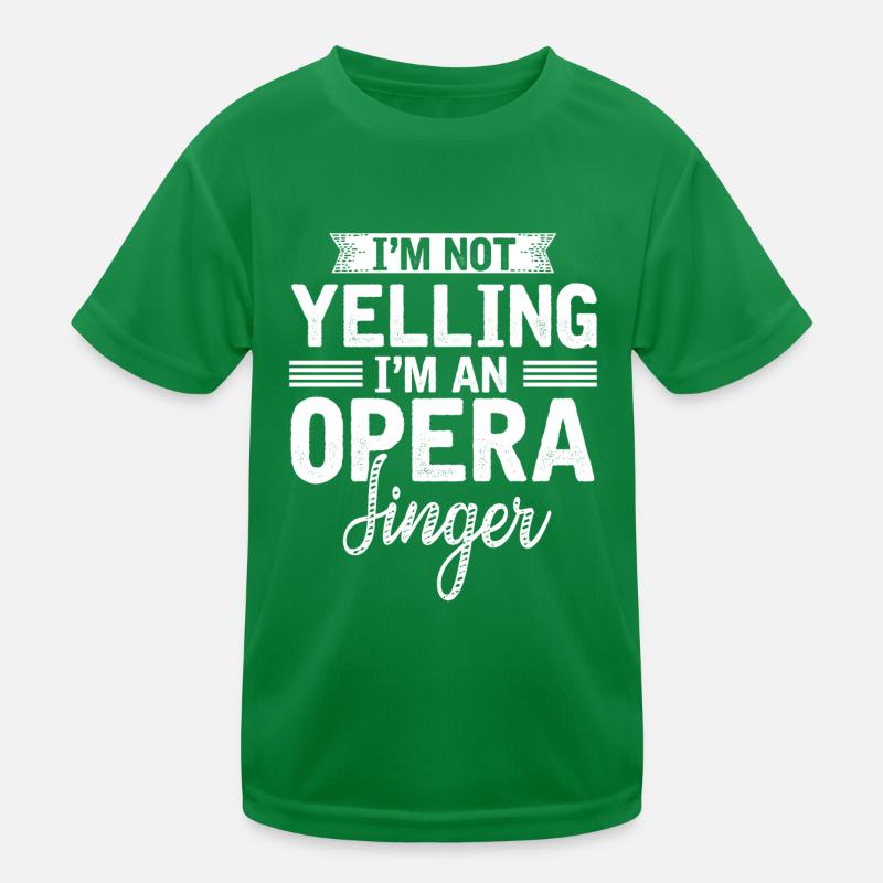 Opera singer, voice, opera Kids Functional T-Shirt