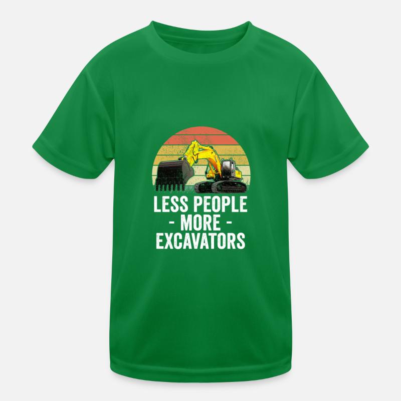 Excavator Excavator Excavator Construction Site Road Construction Kids Functional T-Shirt
