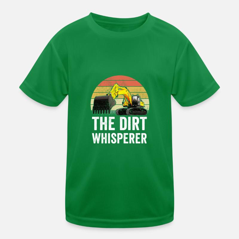 Excavator Excavator Excavator Construction Site Road Construction Kids Functional T-Shirt