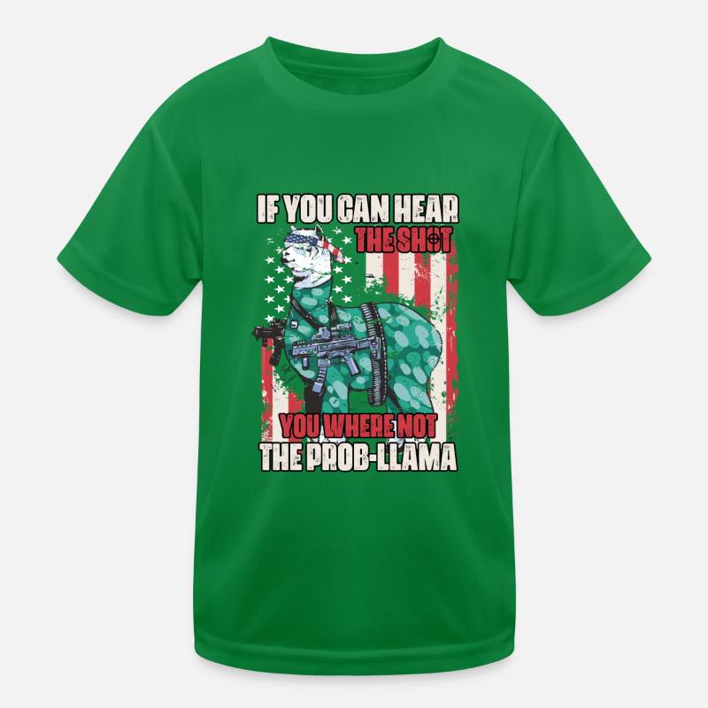 LLambo Alpaca Llama Funny NO PROB-LLAMA Kids Functional T-Shirt