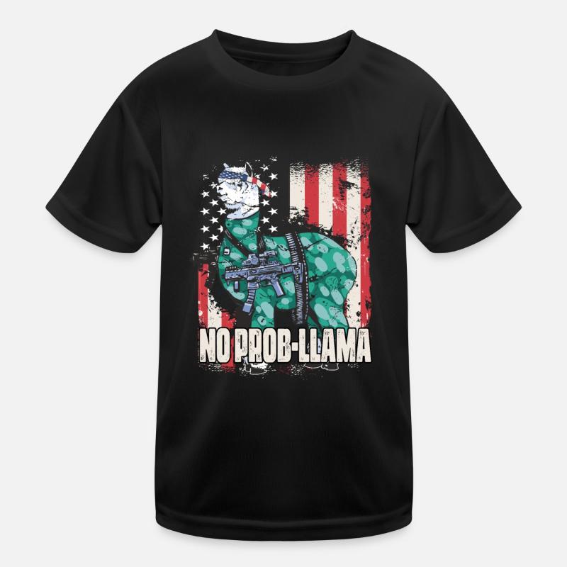 LLambo Alpaka Alpaca Llama Lustig NO PROB-LLAMA Kinder Funktions-T-Shirt