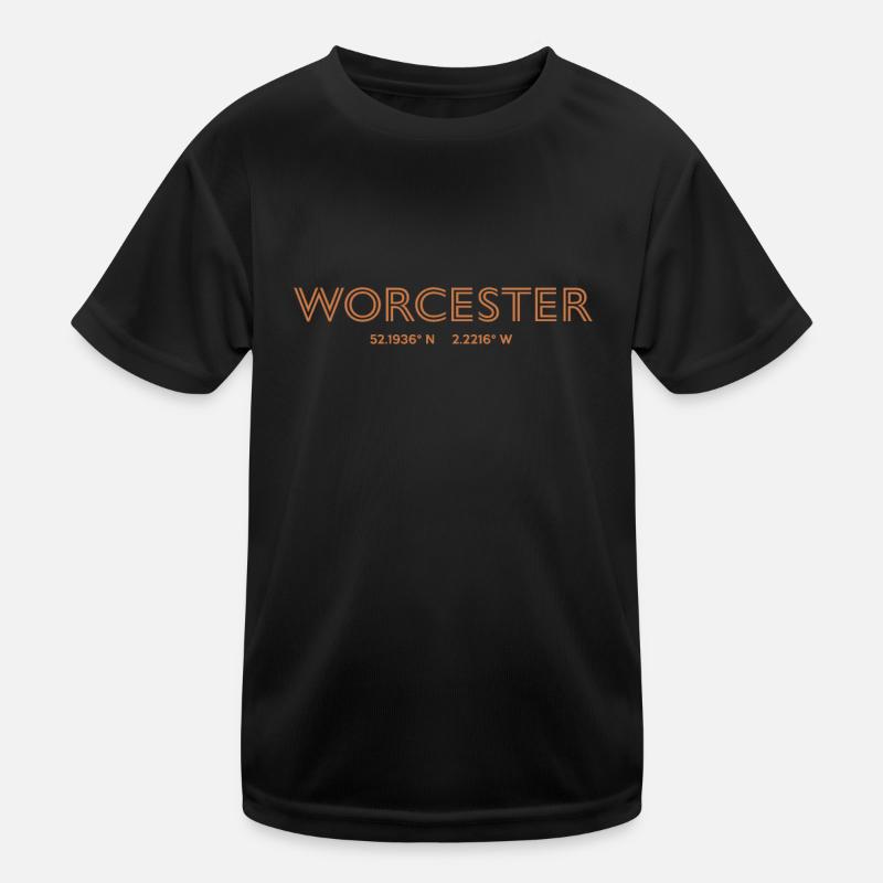 USA City Coordinates - Worcester Kids Functional T-Shirt