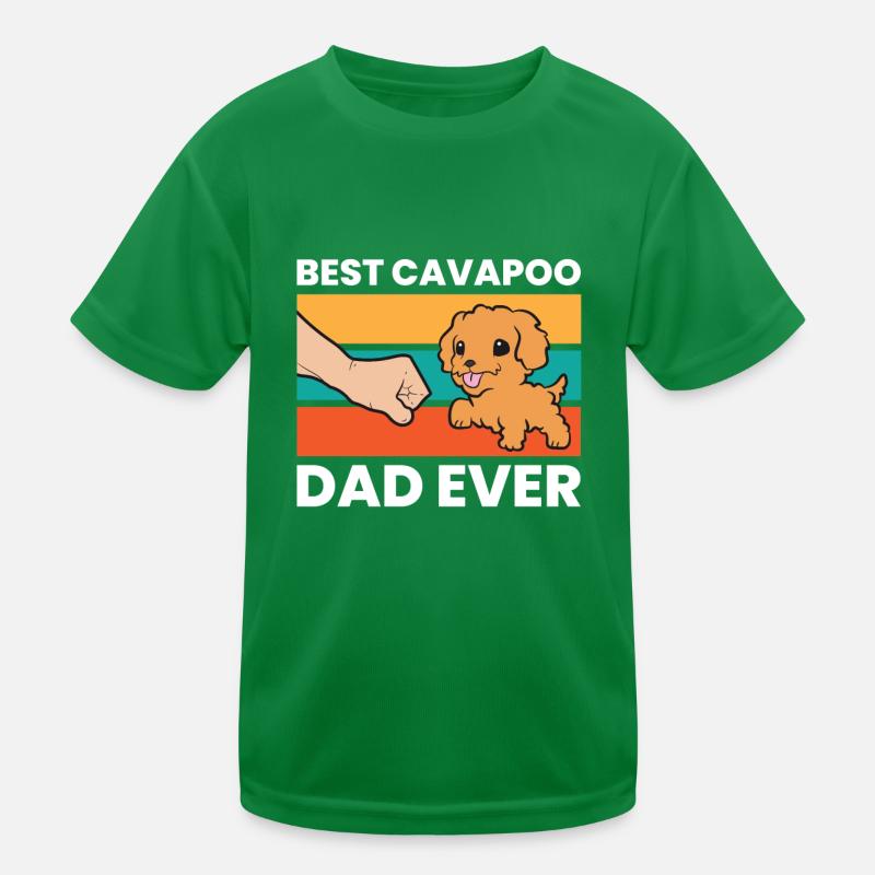 Cavapoo Hund Papa Cavoodle Bester Cavapoo Papa Kinder Funktions-T-Shirt