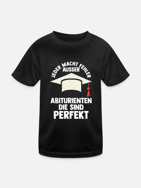 Abitur Abiturient Abifeier Abi - Kinder Funktions-T-Shirt - Schwarz - Vorne