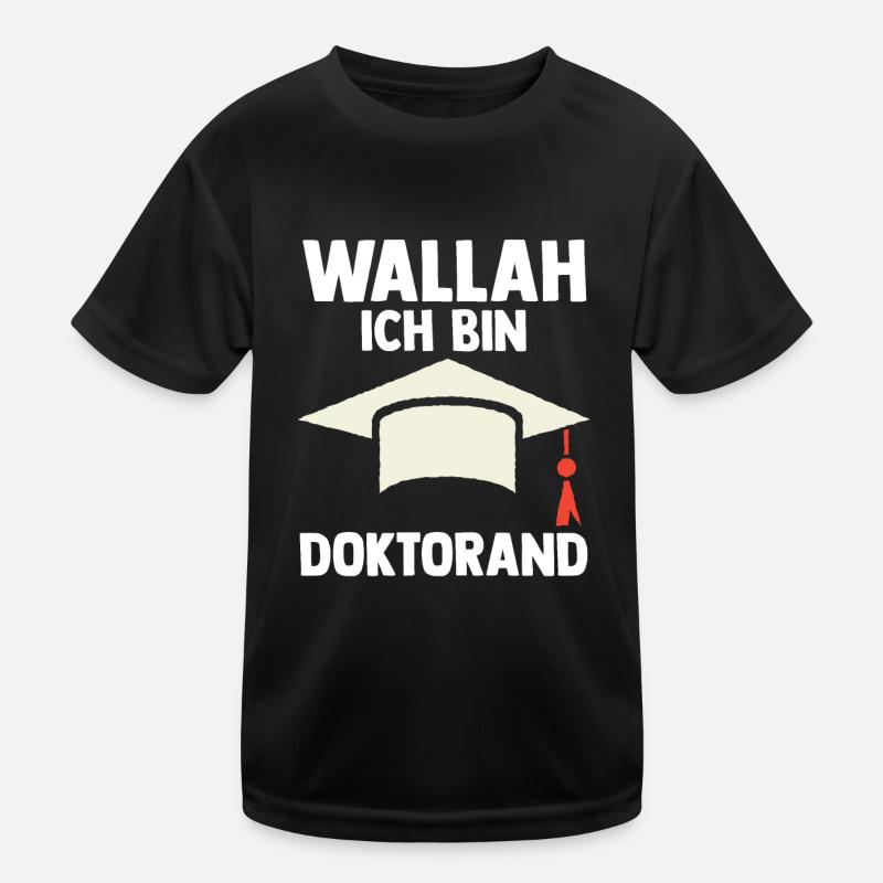 Doktor Abschluss Doktorand Promotion Doktortitel Kinder Funktions-T-Shirt