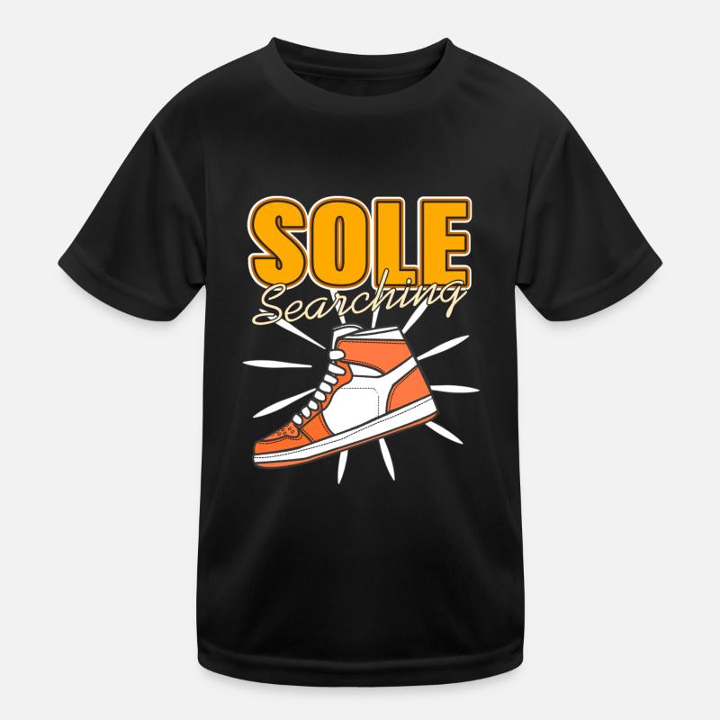 Sole Searching Retro Sneaker Head Designs Kids Functional T-Shirt