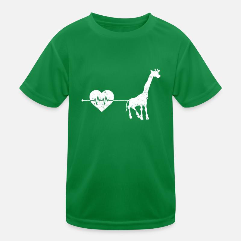 Giraffe heartbeat Kids Functional T-Shirt