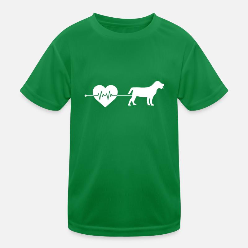 Hund Herzschlag Kinder Funktions-T-Shirt