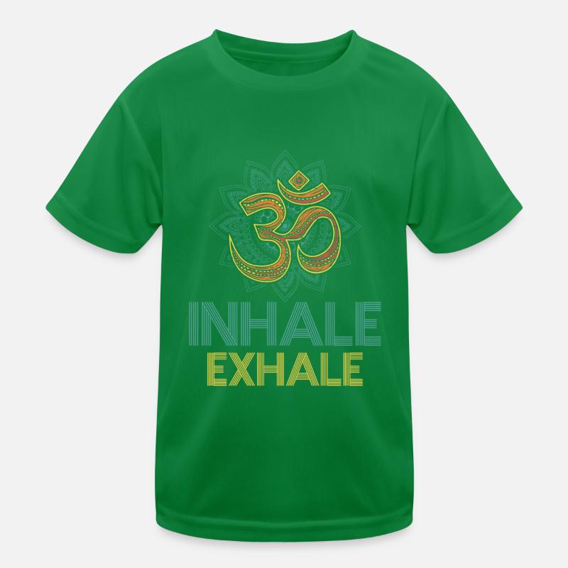 Devanagari Inhale Exhale Namaste Greetings Classic Kinder Funktions-T-Shirt