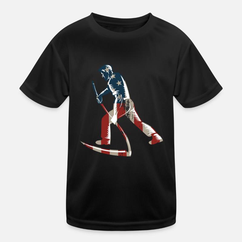 Farming Farmer American Flag Us Kids Functional T-Shirt