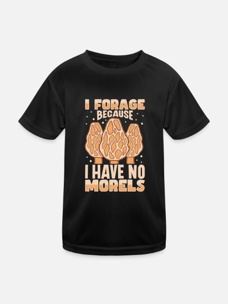 Morels Mushroom Picker Mushroom Farmer Mushroom - T-shirt sport Enfant - noir - Devant