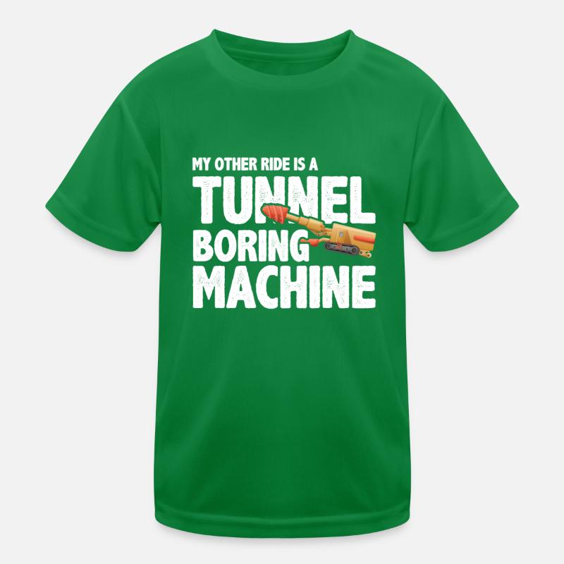 Engineer Tunnel Mining Engineer Kids Functional T-Shirt