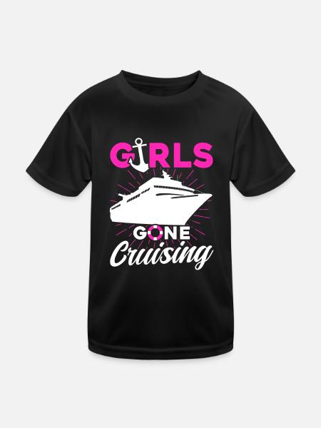 Girls Gone Cruising - Kids Functional T-Shirt - black - Front