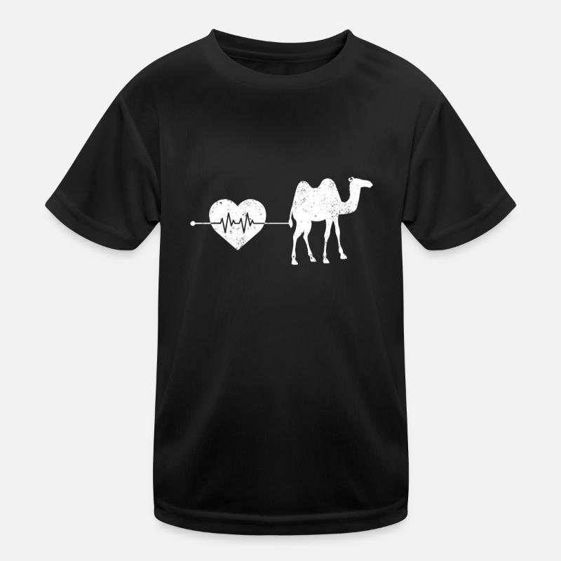 Dromedar Kamel Herzschlag Kinder Funktions-T-Shirt