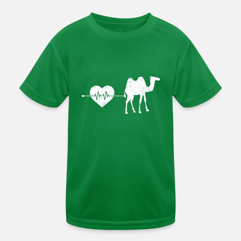 Dromedar Kamel Herzschlag Kinder Funktions-T-Shirt