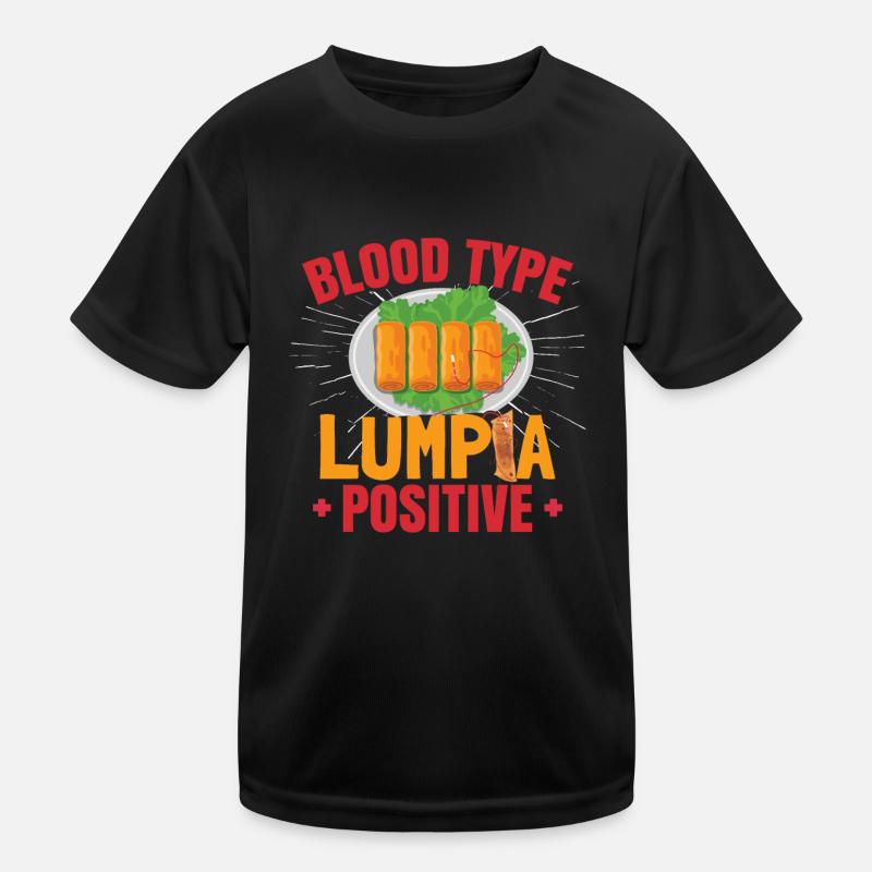 Blutgruppe Lumpia positiv Kinder Funktions-T-Shirt