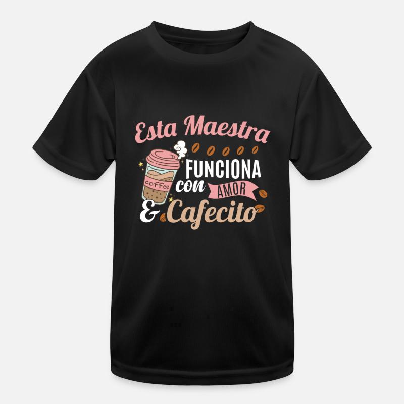 Spanischlehrer Kaffee Kinder Funktions-T-Shirt