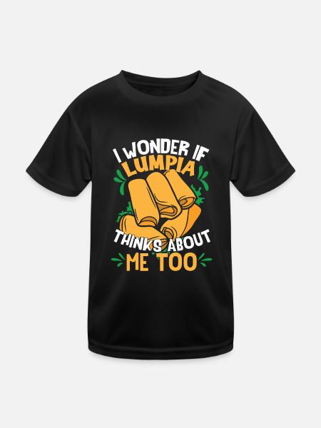 Funny Lumpia Philippines - Kids Functional T-Shirt - black - Front