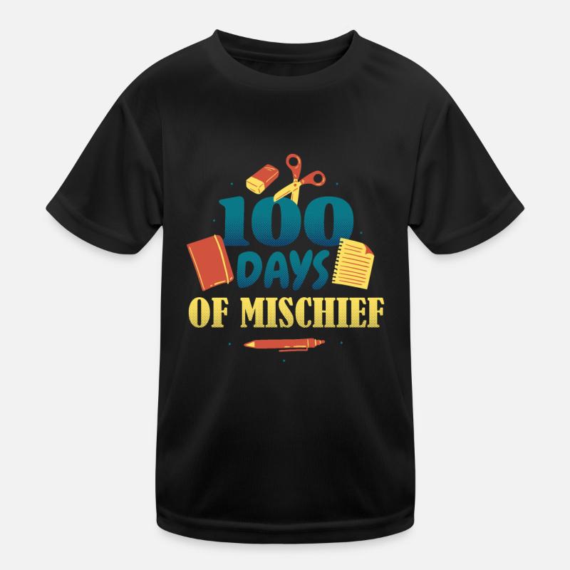 Bücher Stift 100. Tag des Unfugs 100 Tage Schule Kinder Funktions-T-Shirt