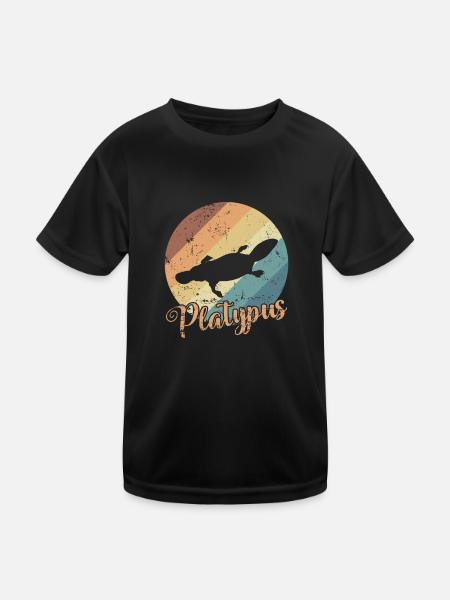 Platypus Schnabeltier Australien Outback - Kinder Funktions-T-Shirt - Schwarz