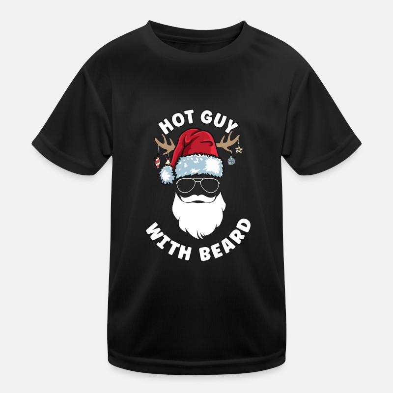 barbe typographique Porteur de barbe de Noël T-shirt sport Enfant