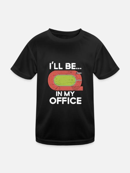 Ich Werde Auf Meiner Office Runner-laufbahn Sein - Kinder Funktions-T-Shirt - Schwarz