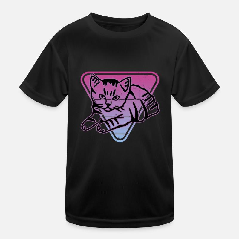 Chat graphique Retro Cat pour les propriétaires de chats T-shirt sport Enfant