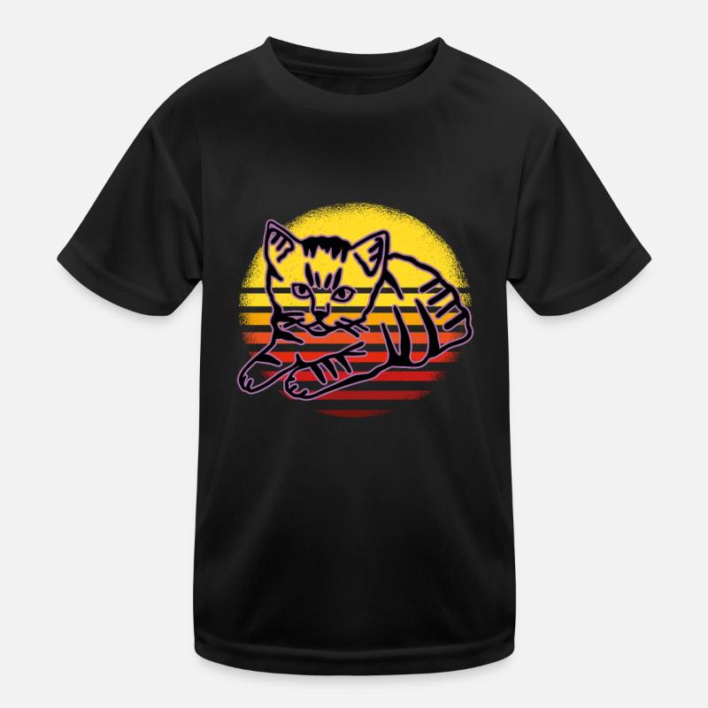 Chat graphique Retro Cat pour les propriétaires de chats T-shirt sport Enfant