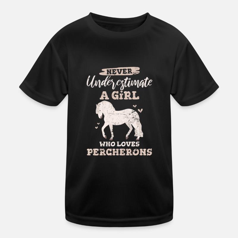 Percheron Horse Girl Loves Her Percheron Draft Hor Kinder Funktions-T-Shirt