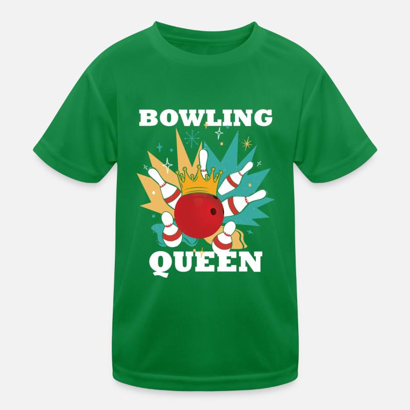 Bowling Queen Kinder Funktions-T-Shirt