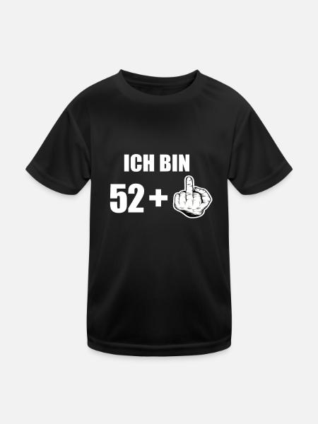 53 Geburtstag - Kinder Funktions-T-Shirt - Schwarz - Vorne