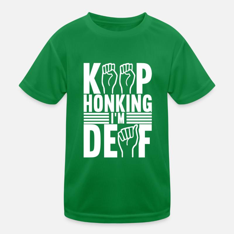 Taub Taubstumm Deaf Kinder Funktions-T-Shirt