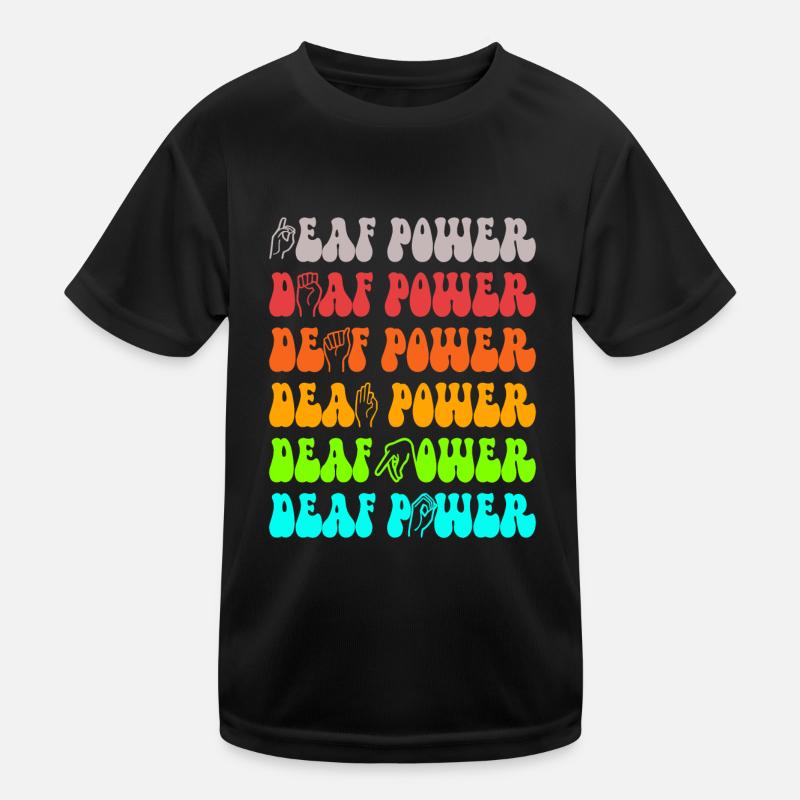 Taub Taubstumm Deaf Kinder Funktions-T-Shirt